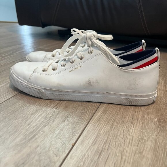Tommy Hilfiger Lace Up Sneakers Low Top White Size 11 - Picture 4 of 8